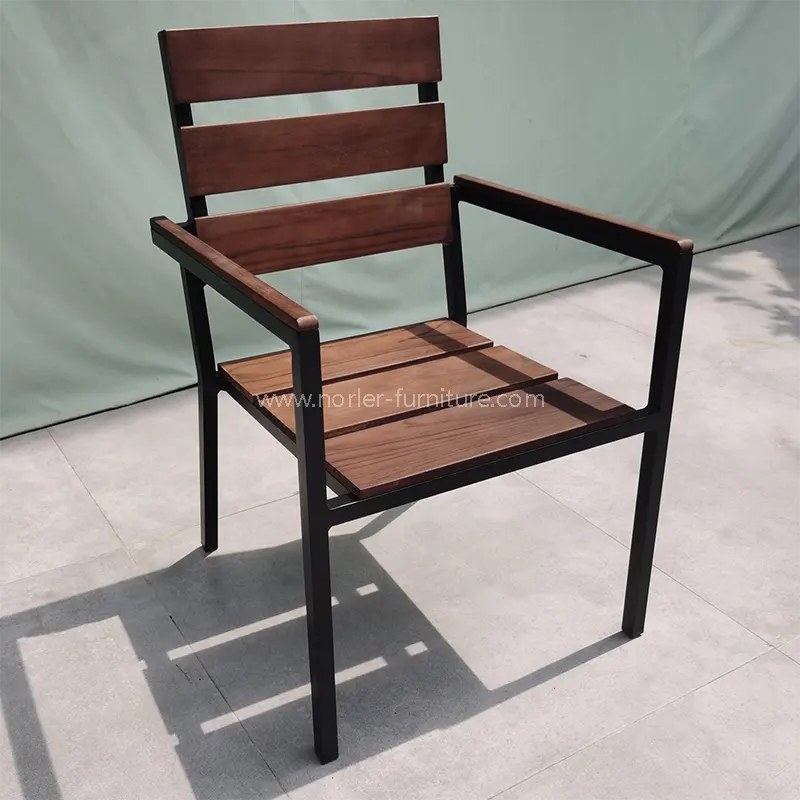 Kültéri alumínium keret teljes teak fa szék