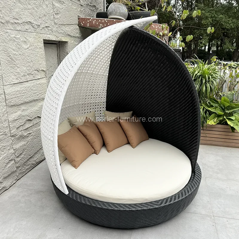 Kültéri bútorok pe rattan kerek napzós napsütés