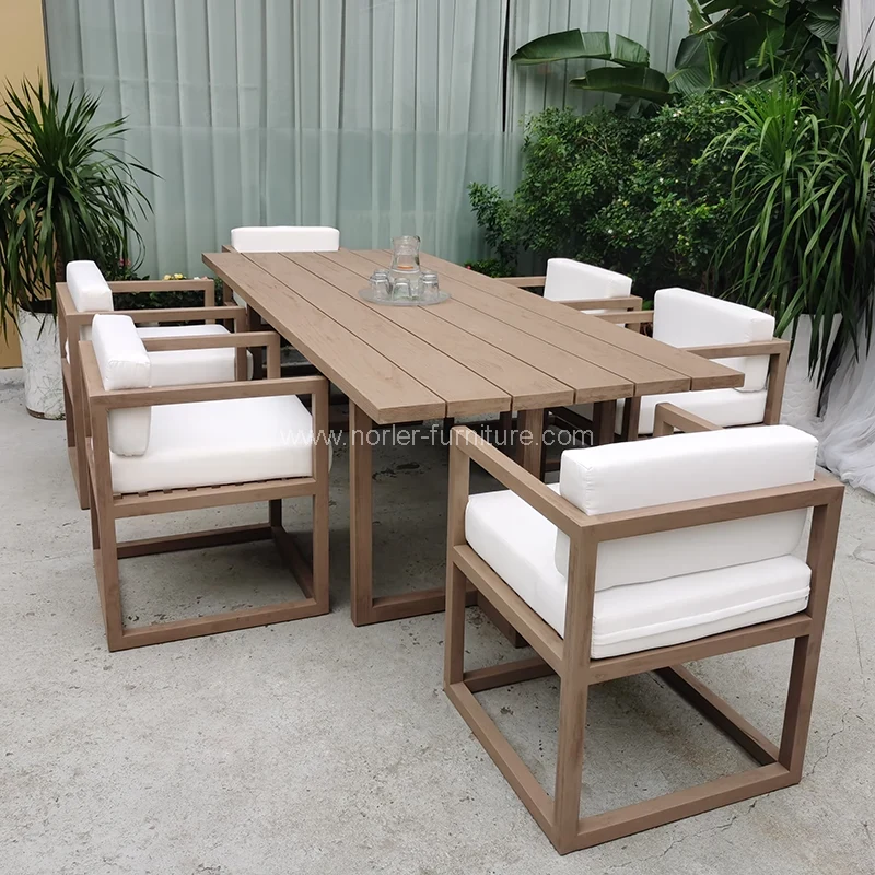 Kültéri teak fa szett étterem étkezési készlet
